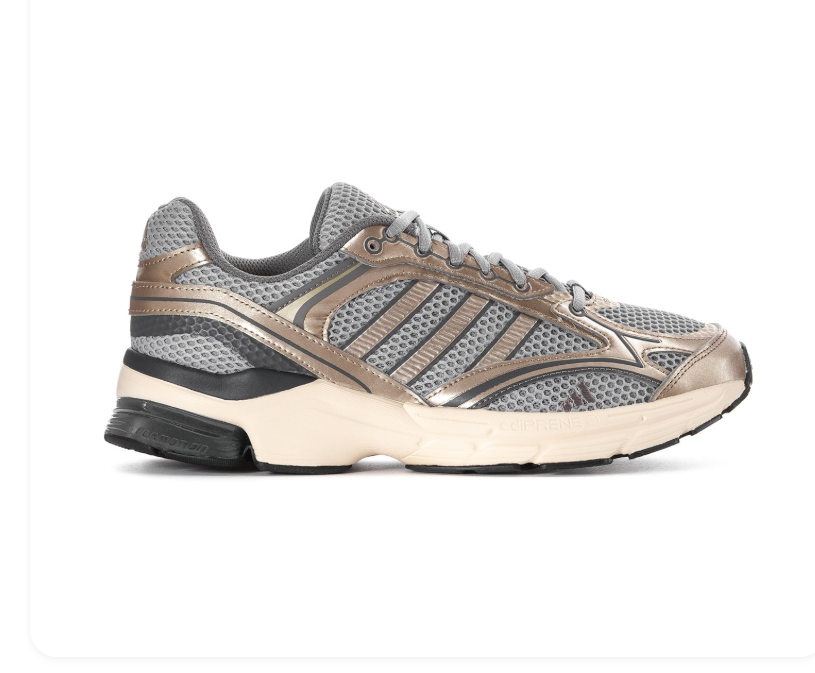 Adidas Retro Mesh Sneakers - Grey, Metallic Champagne & Cream