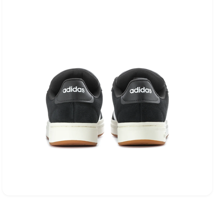 Adidas Low-Top Sneakers – Black & White with Cream and Gum Sole