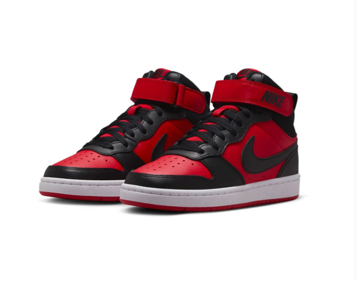 Nike High-Top Sneakers – Red & Black with Ankle Strap