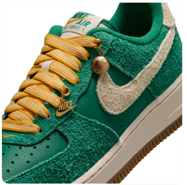 Nike Air Force 1 Low Sneakers – Green, Cream & Yellow