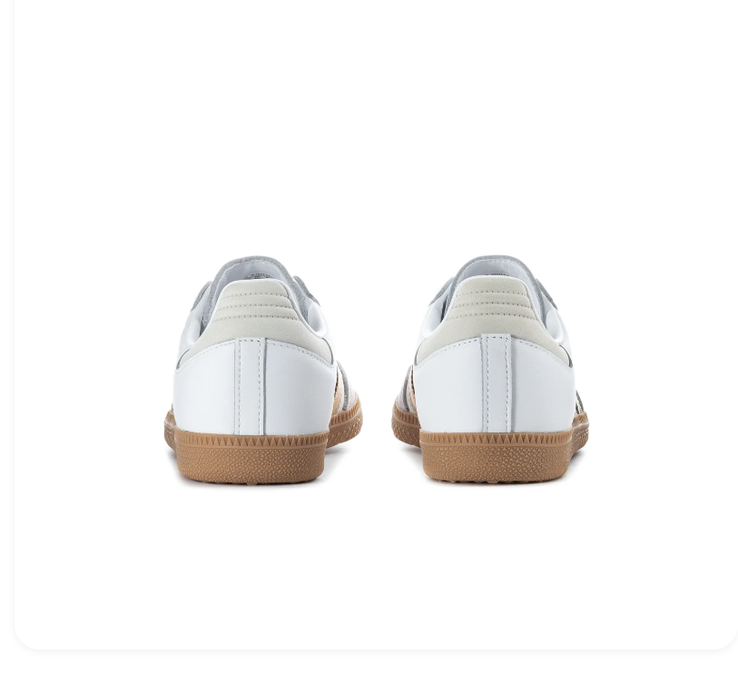 Adidas Samba Low-Top Sneakers – White, Metallic Gold & Gum