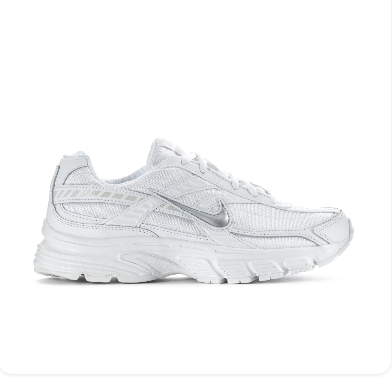 Nike White & Silver Mesh Sneakers