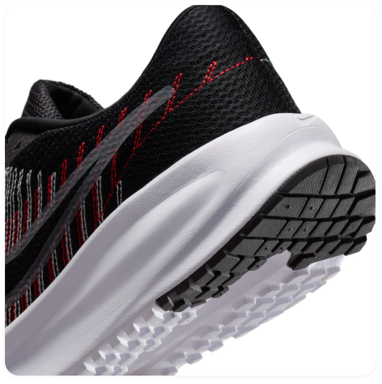 Nike Low-Top Mesh Sneakers – Black, Red & White