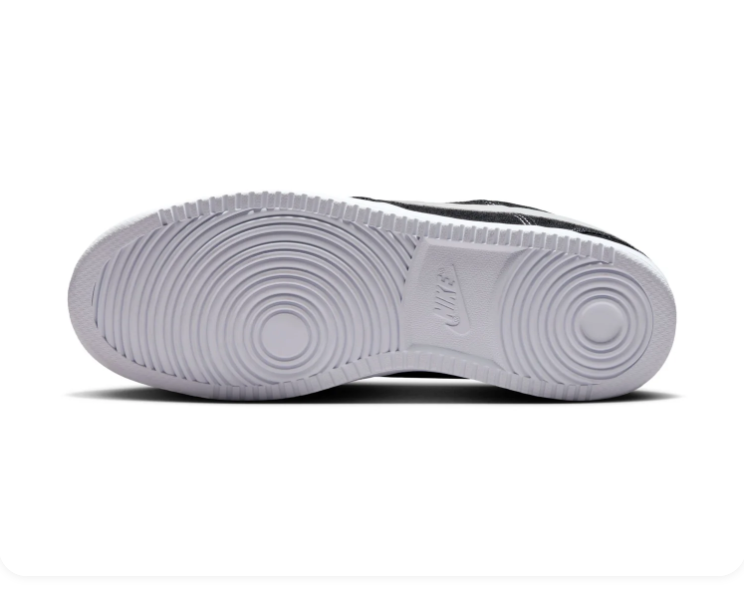 Nike Court Vision Low Sneakers – Black & White Contrast Stitching