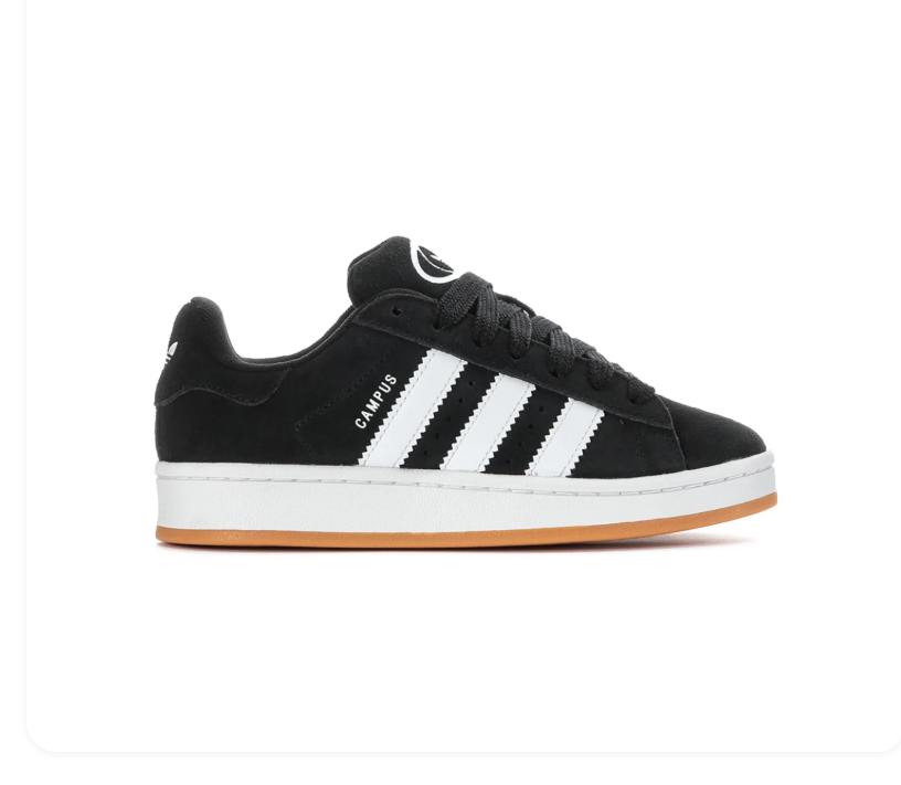 Adidas Campus Low-Top Sneakers – Black, White & Gum