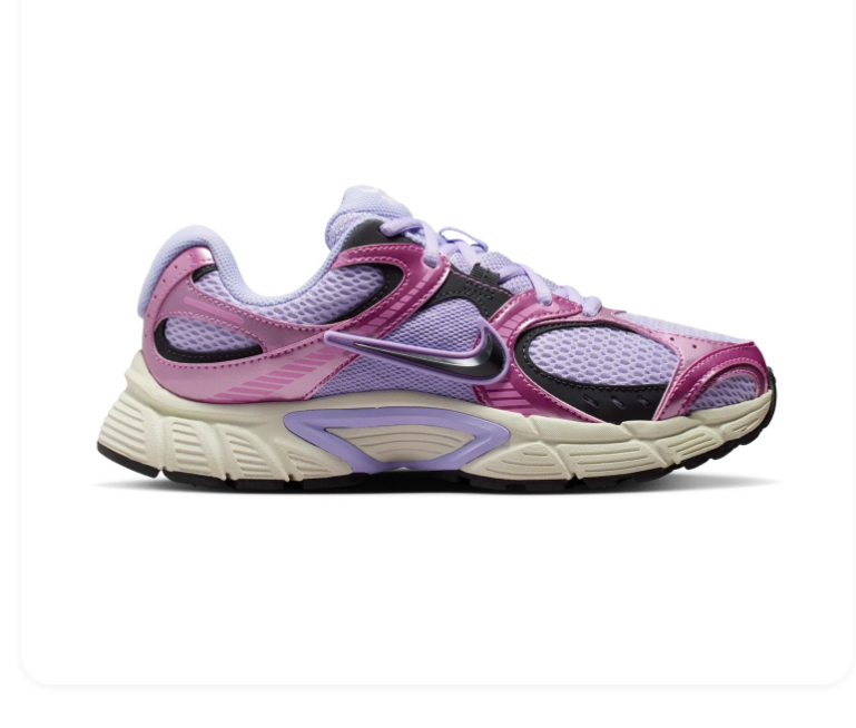 Nike Retro Mesh Sneakers – Lilac, Metallic Pink & Black