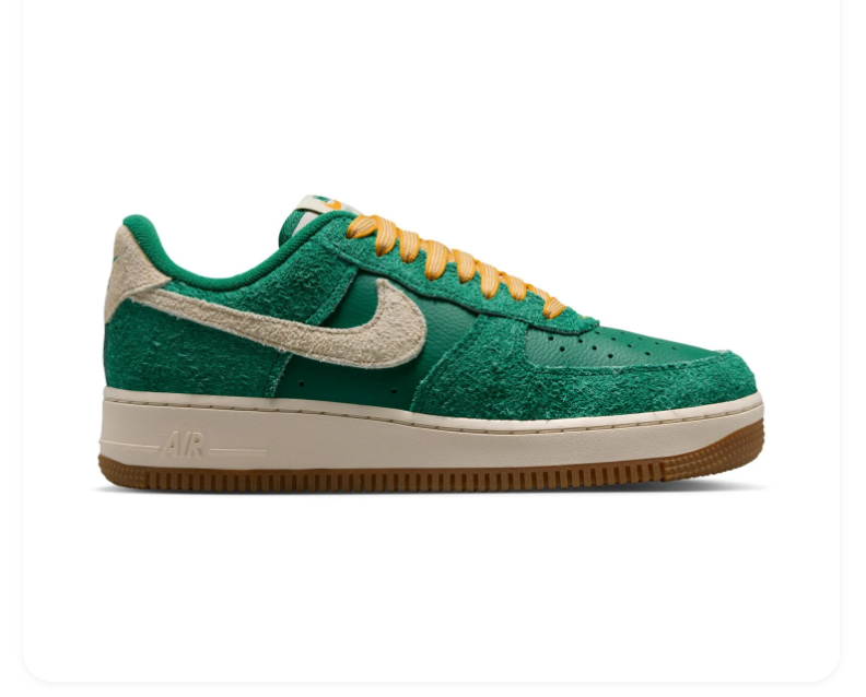 Nike Air Force 1 Low Sneakers – Green, Cream & Yellow