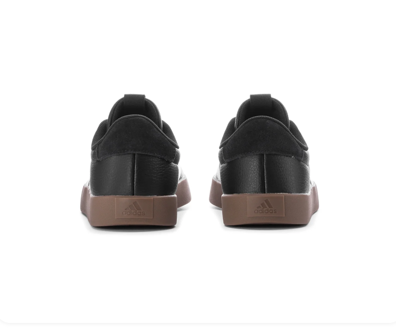 Adidas Low-Top Sneakers – Black & White with Brown Sole