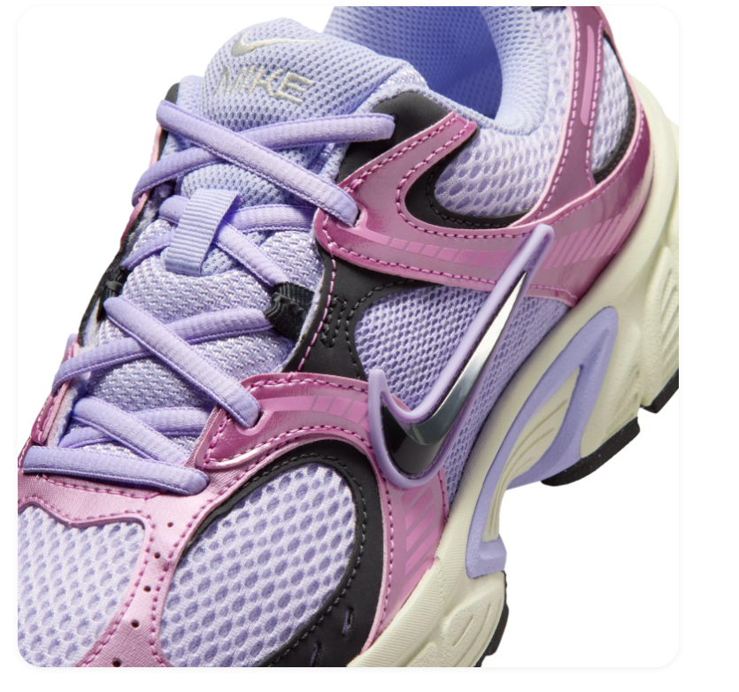 Nike Retro Mesh Sneakers – Lilac, Metallic Pink & Black