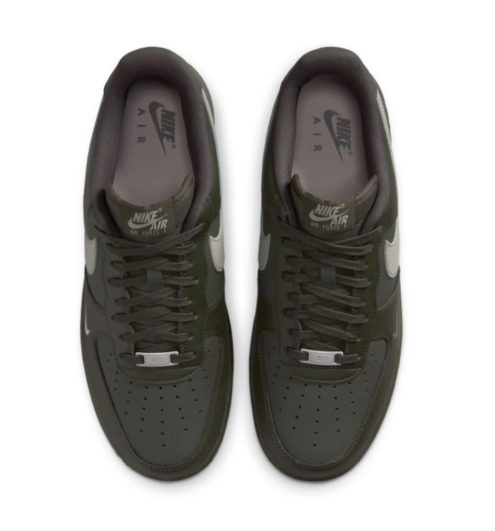 Nike Air Force 1 Low Sneakers – Dark Olive & Grey