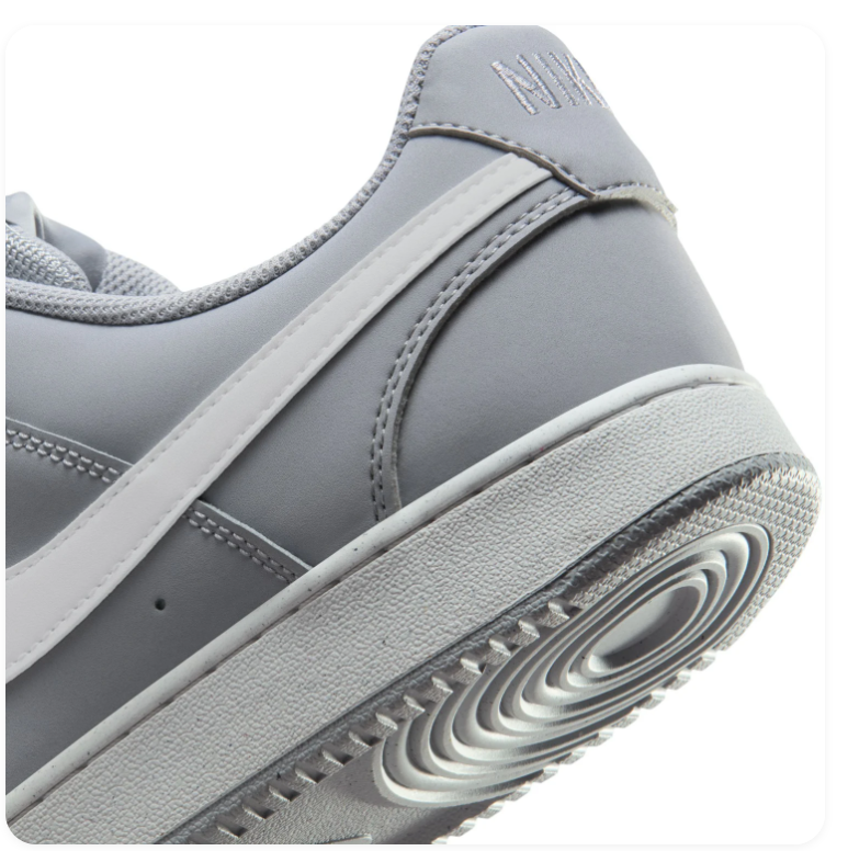 Nike Court Vision Low Sneakers – Light Grey & White