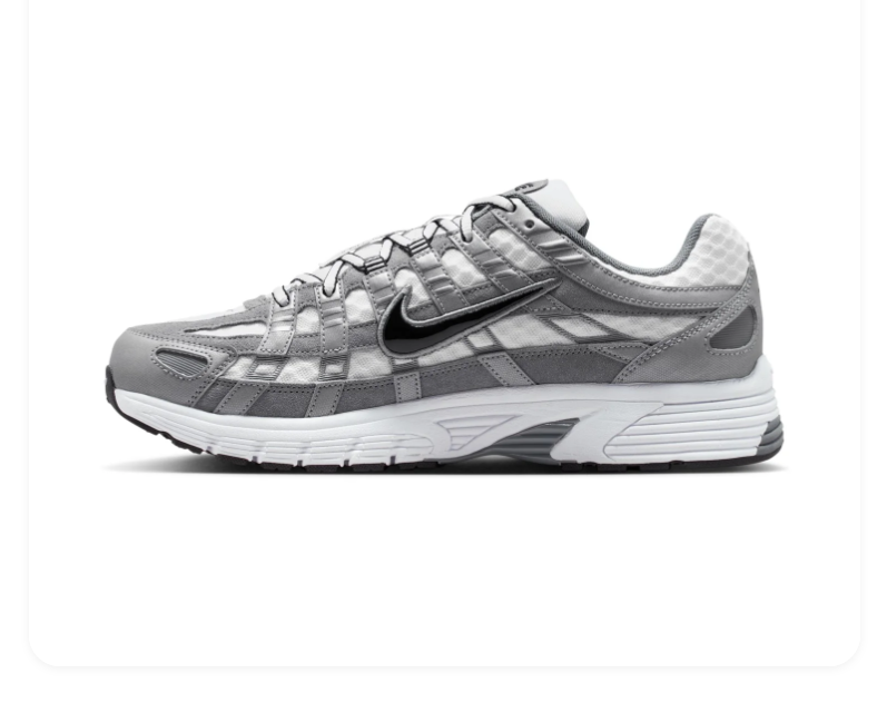 Nike P-6000 Mesh Sneakers – Grey, White & Black
