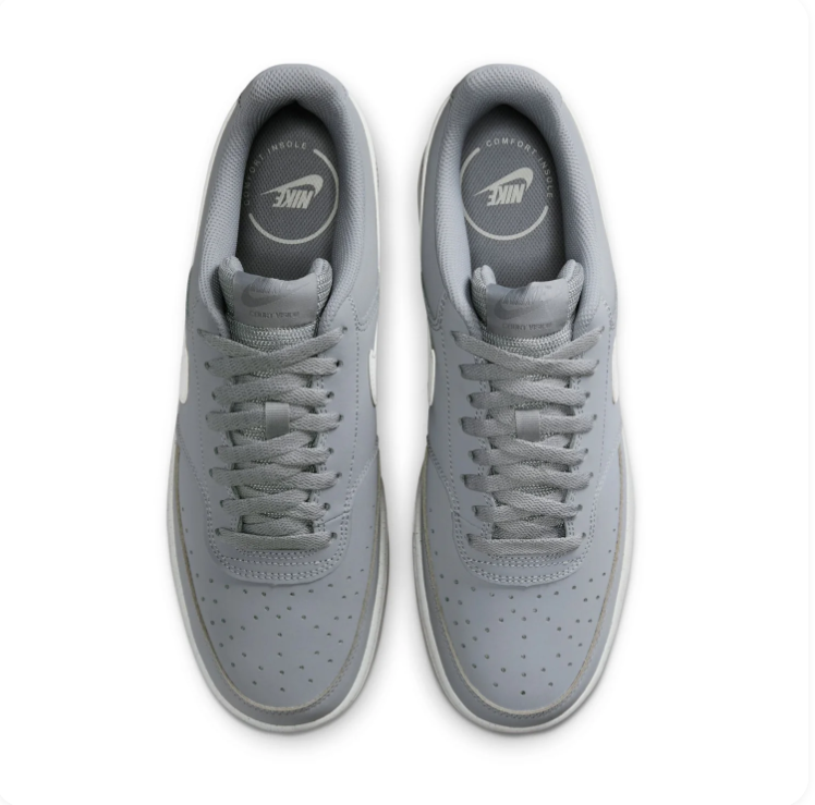 Nike Court Vision Low Sneakers – Light Grey & White