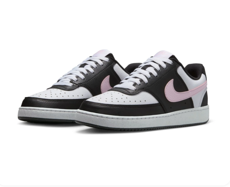 Nike Low-Top Sneakers – Black, White & Pale Pink