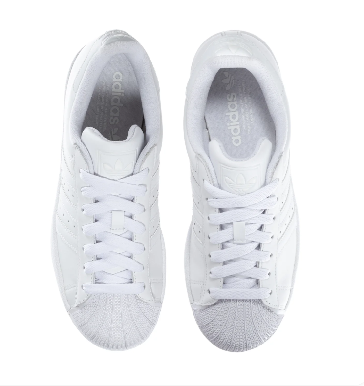 All-White Shell-Toe Low-Top Sneakers
