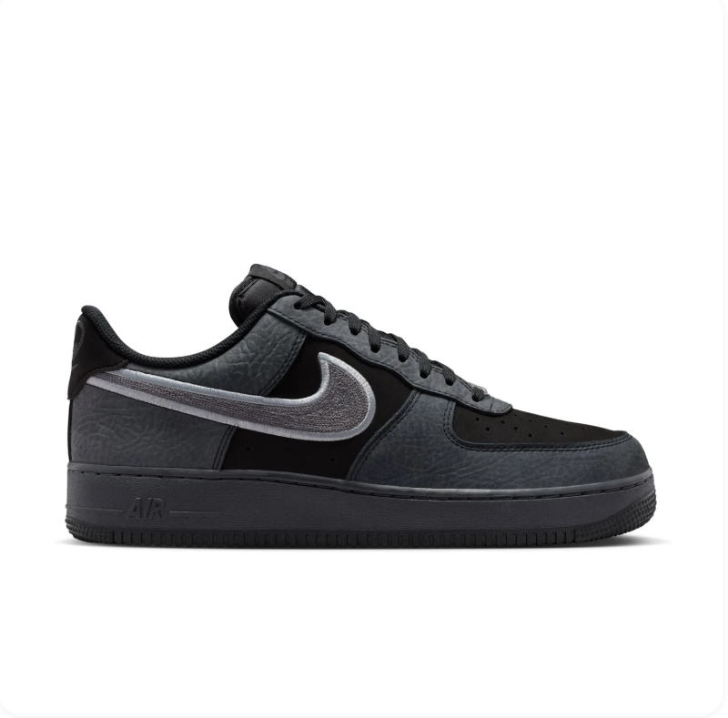 Nike Air Force 1 Low Sneakers – Black, Charcoal & Silver Grey