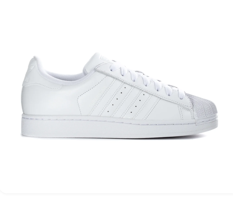 All-White Shell-Toe Low-Top Sneakers