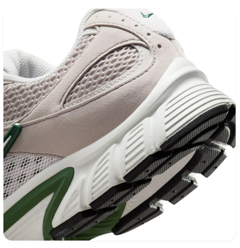 Nike Retro Mesh Sneakers – Light Taupe, White & Forest Green
