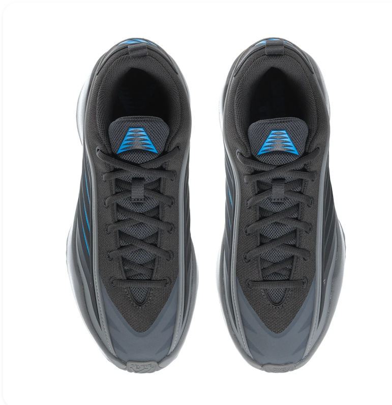 Adidas Low-Top Mesh Sneakers – Black, Grey & Bright Blue