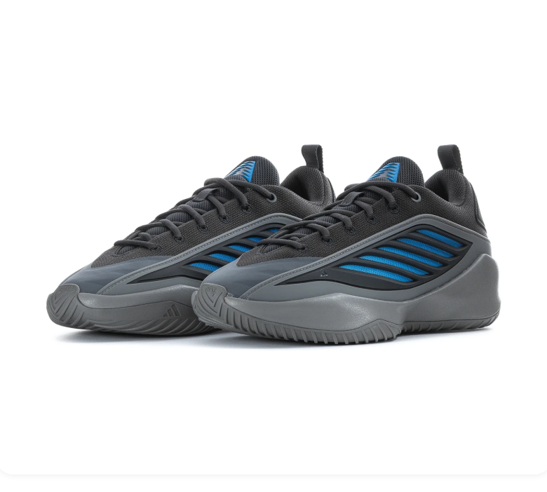 Adidas Low-Top Mesh Sneakers – Black, Grey & Bright Blue