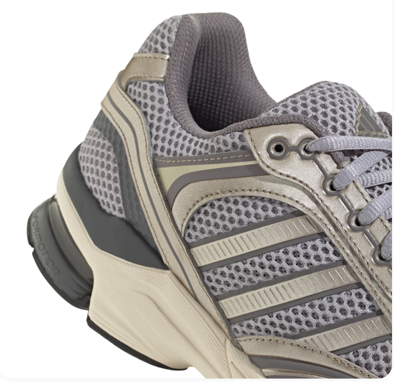Adidas Retro Mesh Sneakers - Grey, Metallic Champagne & Cream