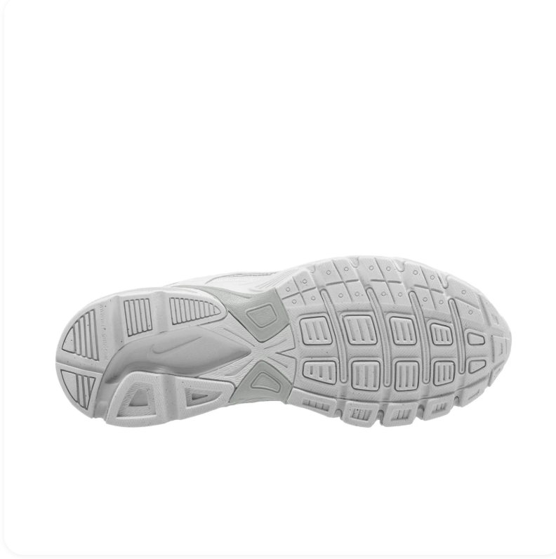 Nike White & Silver Mesh Sneakers