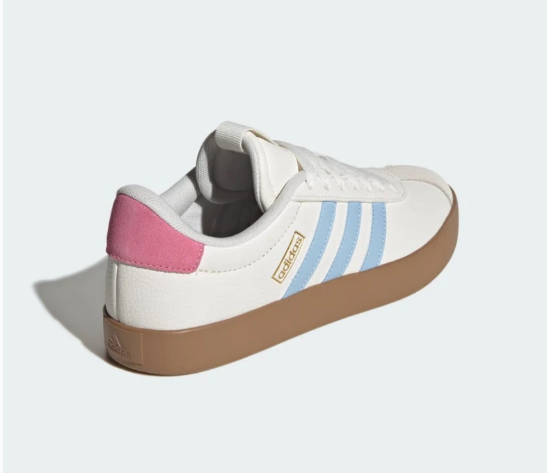 Adidas Low-Top Sneakers - White, Pink, Light Blue & Gum