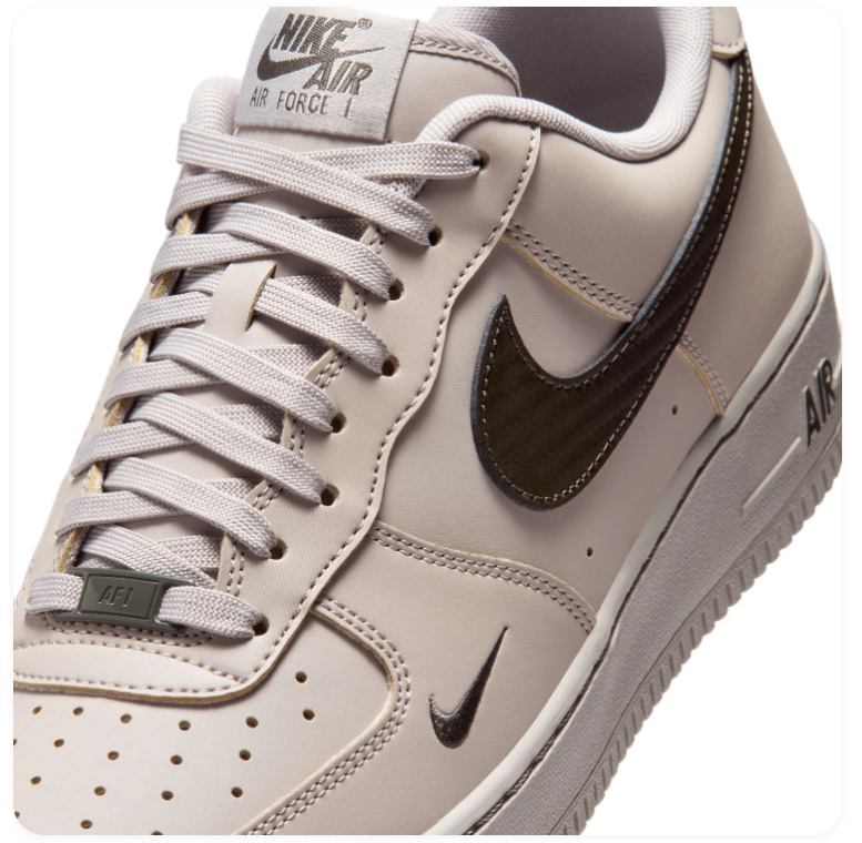Nike Air Force 1 Low Sneakers – Light Taupe & Dark Brown