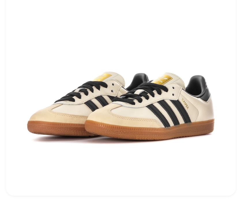 Adidas Samba Low-Top Sneakers – Cream, Black & Gum