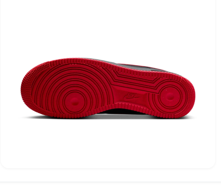 Nike Air Force 1 Low Sneakers – Black & Red