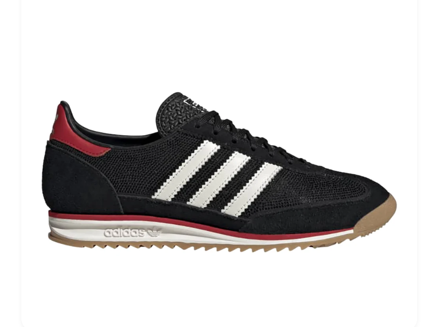 Adidas Retro Low-Top Sneakers - Black, White, Red & Gum