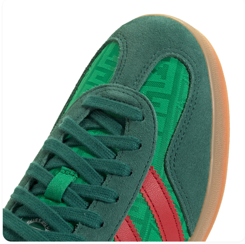 Adidas Patterned Low-Top Sneakers - Green, Red & Gum