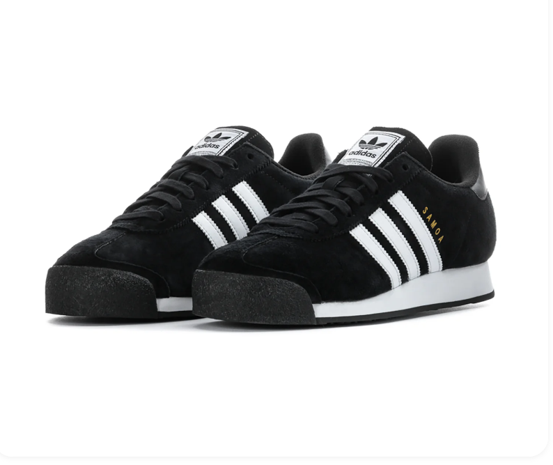 Adidas Samoa Low-Top Sneakers – Black & White