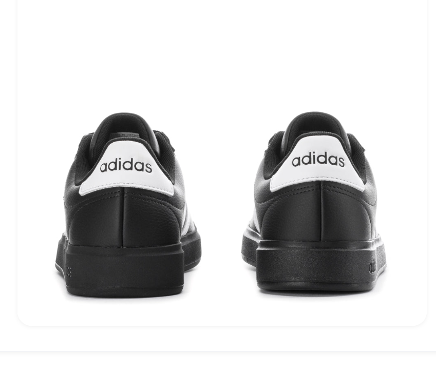 Adidas Low-Top Sneakers – Black & White with Black Sole