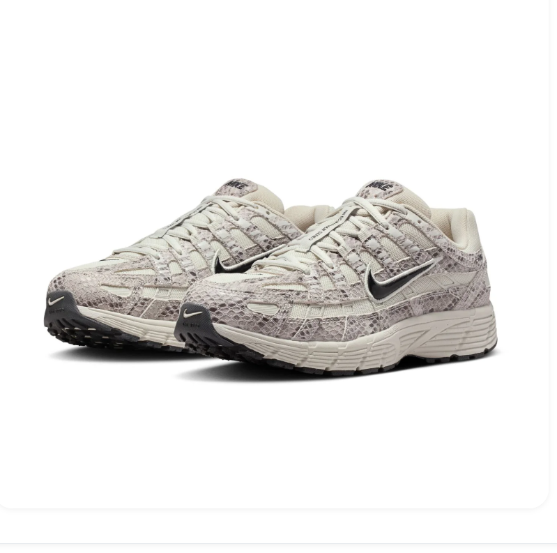 Nike P-6000 Snakeskin Print Sneakers – Cream & Grey