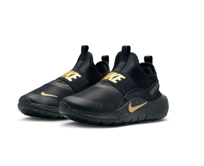 Nike Slip-On Mesh Sneakers – Black & Gold
