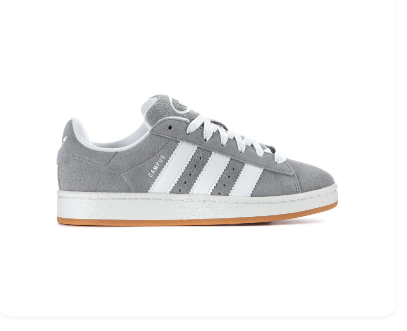 Adidas Campus Sneakers - Grey, White & Gum