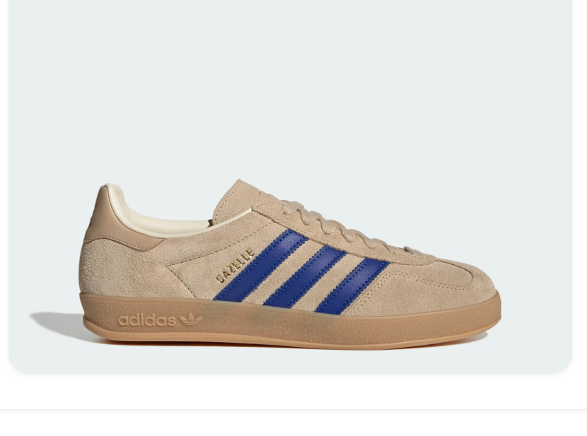 Adidas Gazelle Sneakers - Beige, Royal Blue & Gum