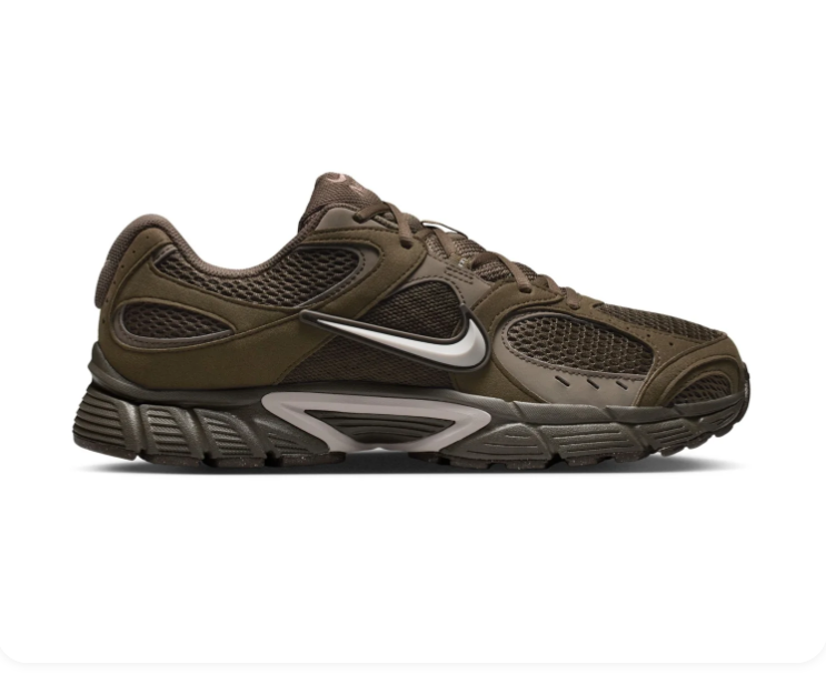 Nike Retro Mesh Sneakers – Olive Brown & Silver Grey