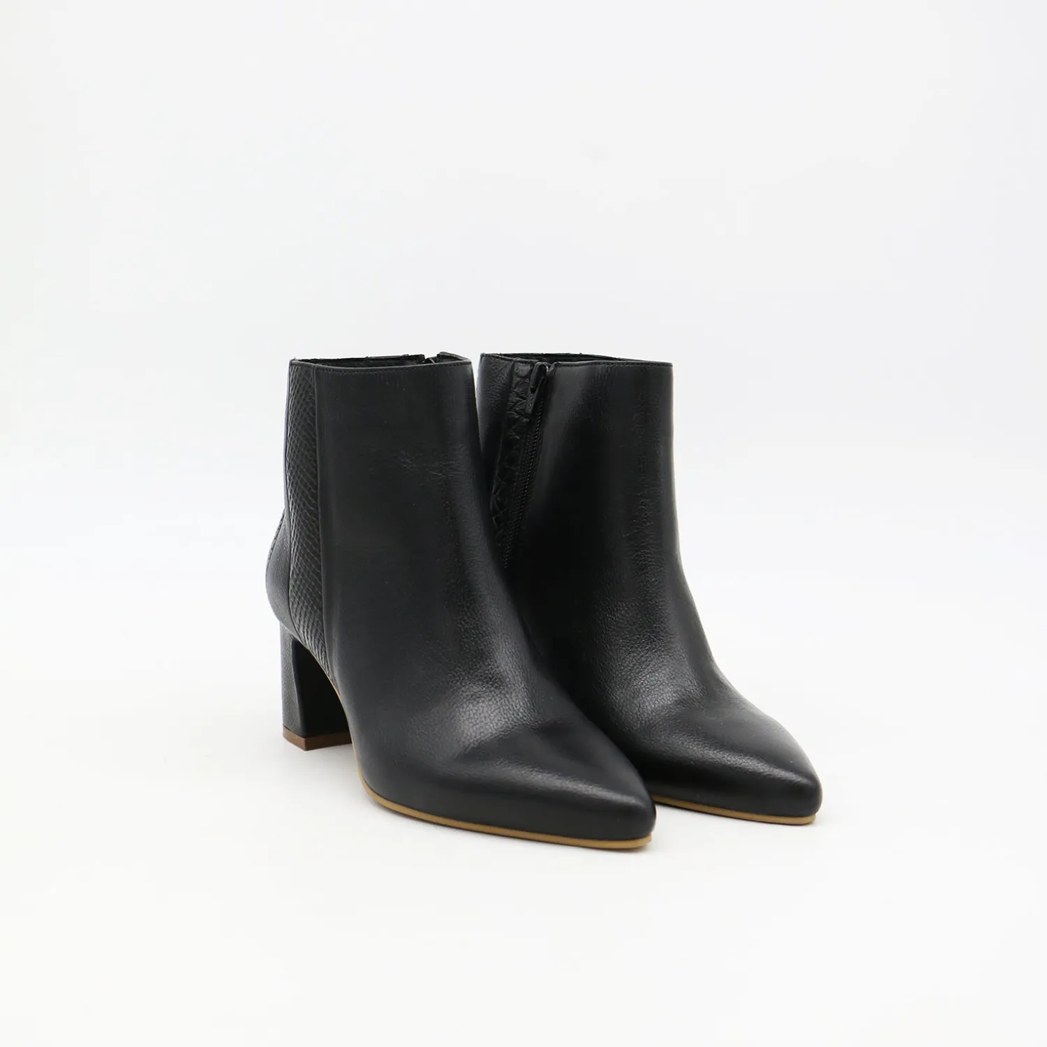 Aurlene ankle booties in black leather womens shoes