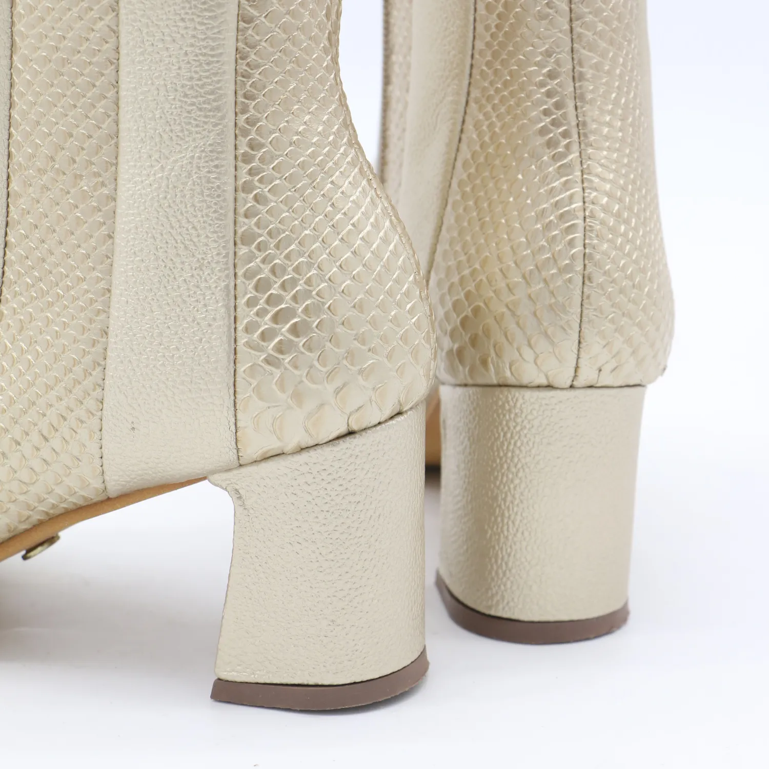 Aurlene ankle booties in gold leather womens shoes