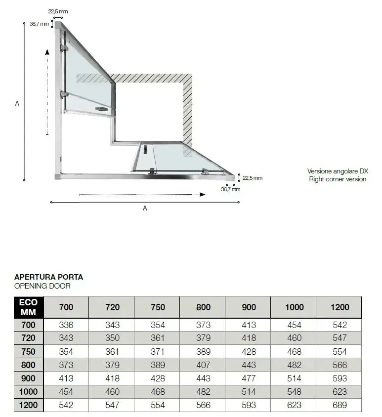 Box Doccia ECO 6mm Porte Scorrevoli H190