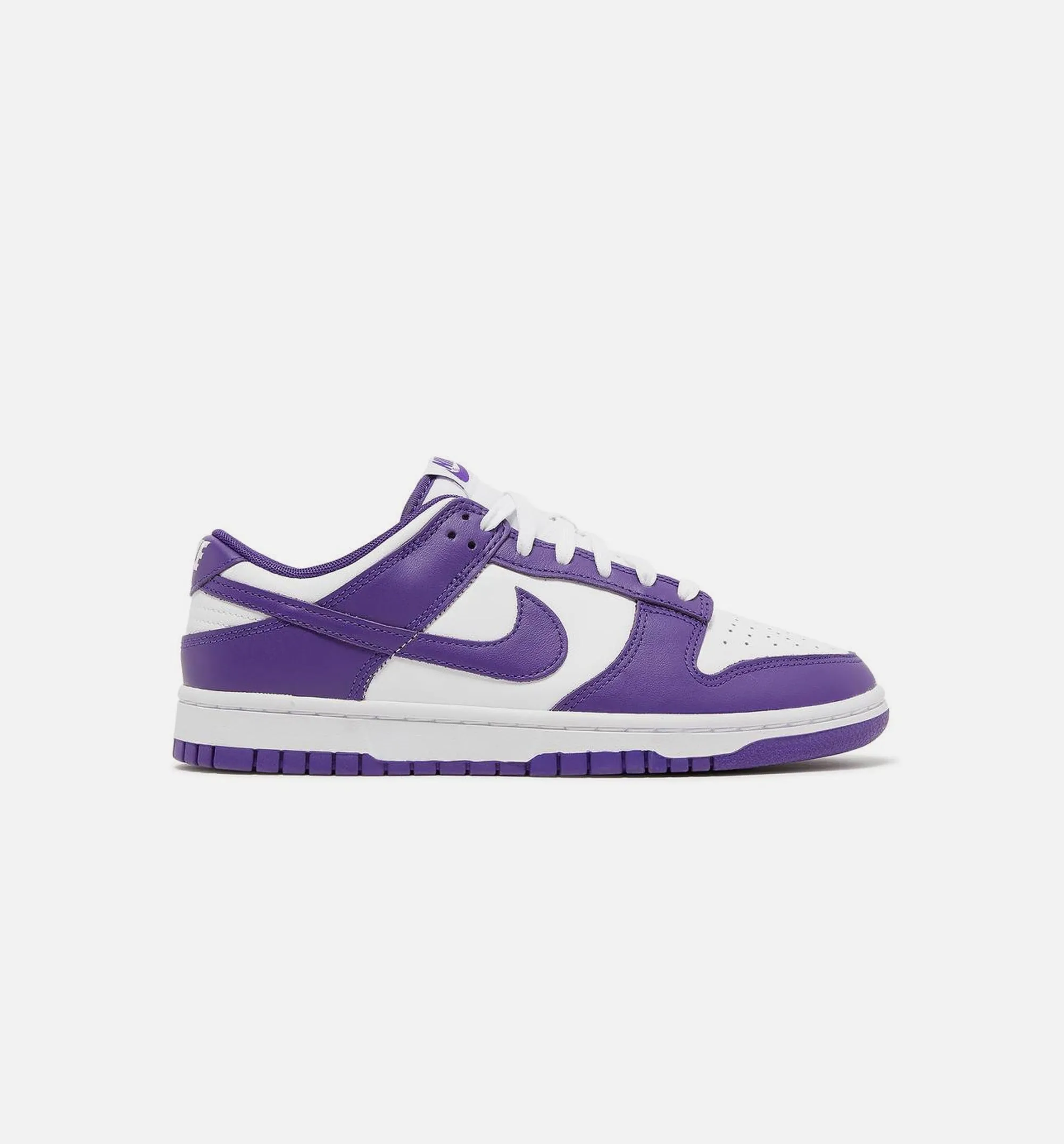 Mens Dunk Low Championship Shoes - Court Purple/White, Lifestyle Sneakers, Limit One Per Customer