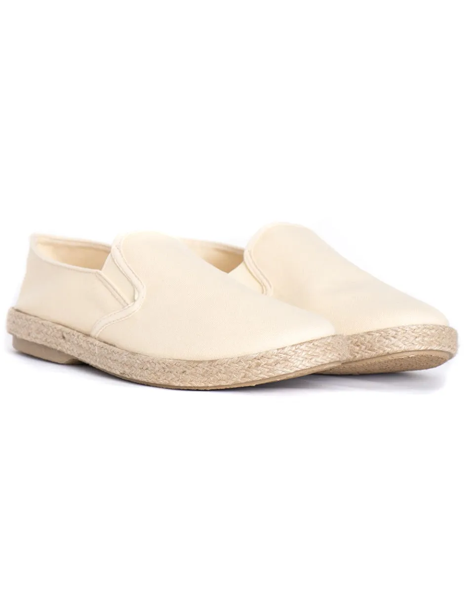 Espadrillas Scarpe Uomo Unisex Tinta Unita Beige Juta Estive Mare Comode GIOSAL-S1144A