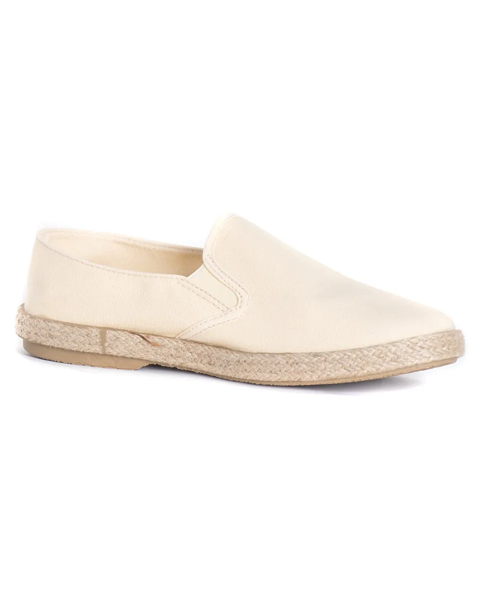 Espadrillas Scarpe Uomo Unisex Tinta Unita Beige Juta Estive Mare Comode GIOSAL-S1144A