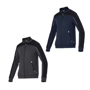 Felpa da lavoro unisex con zip intera grigia o blu t. da XS a 3XL SIGGI SIGMA 0752