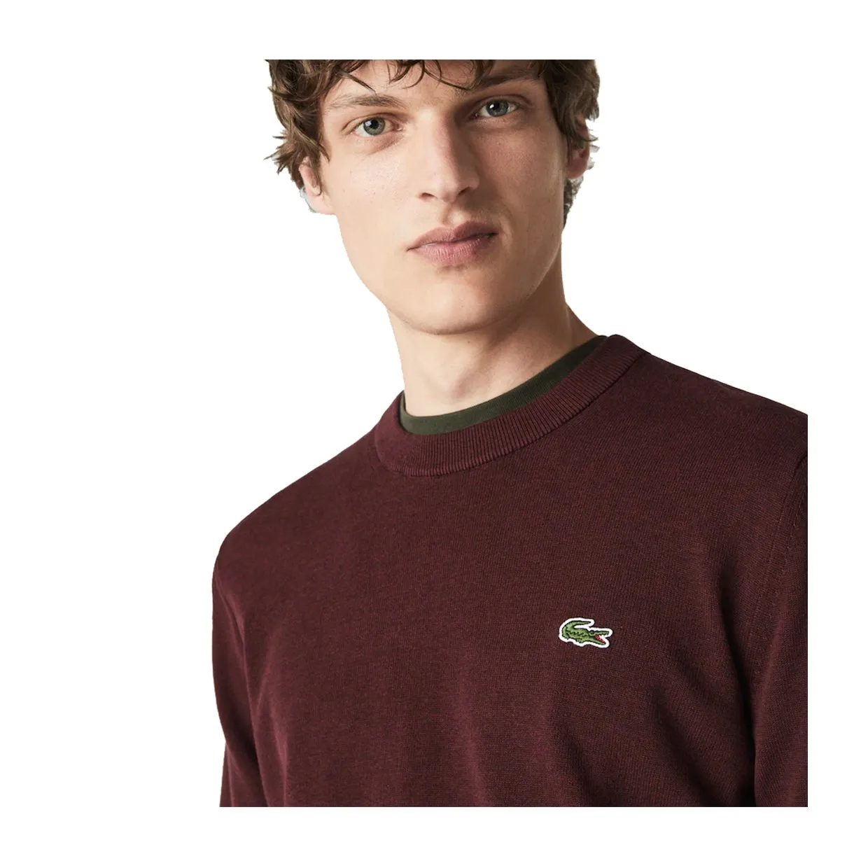 Maglione Lacoste Girocollo Bordeaux