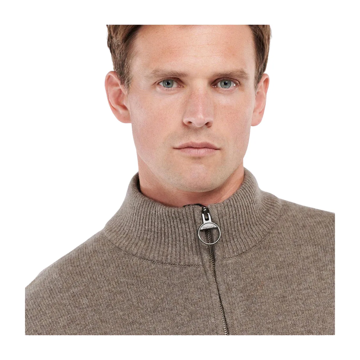 Maglione Uomo Barbour Holden Half Zip Tortora