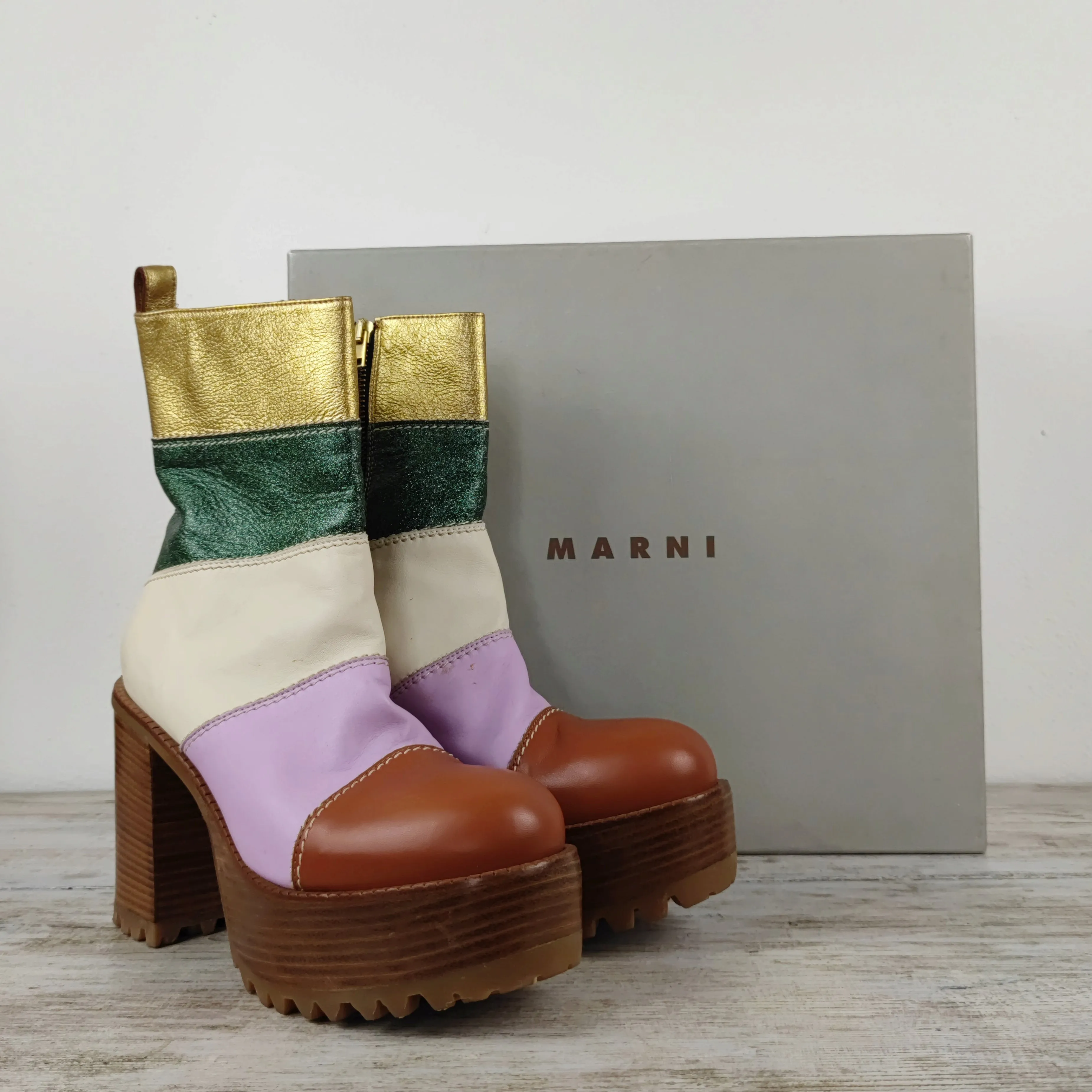 Stivali Marni color block